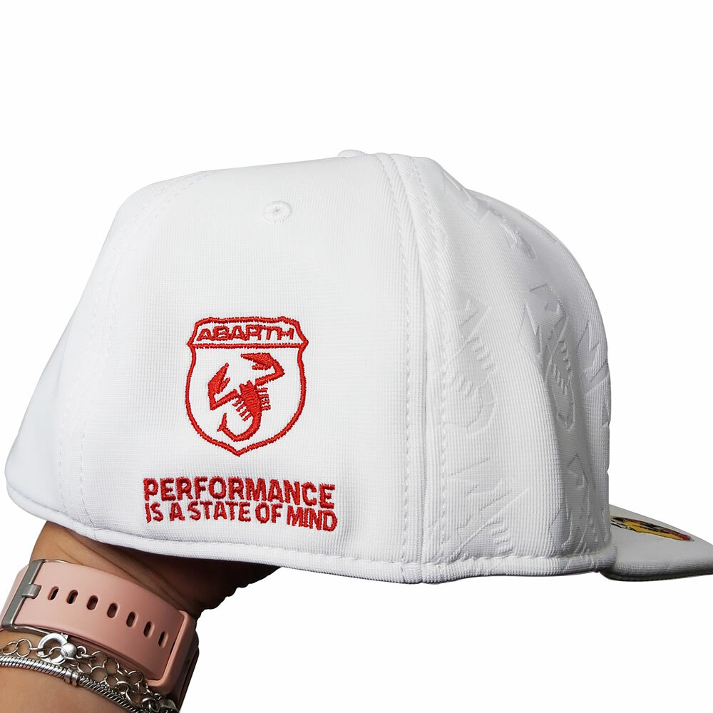 Abarth Hat White Flat Visor