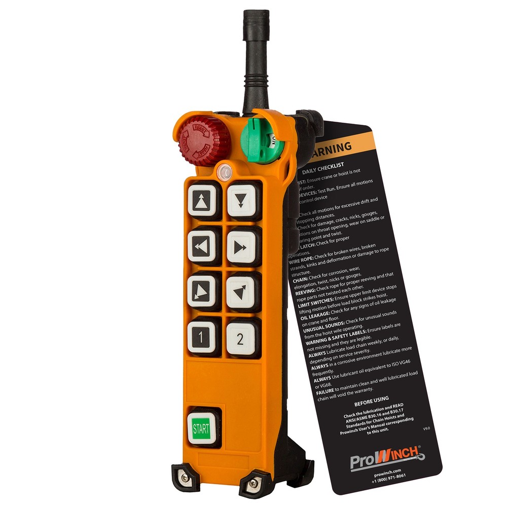 F24 Transmitter (only) 8 Buttons Two Speed Prowinch