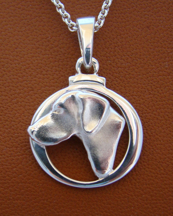 Sterling Silver German Shorthaired Pointer Small Head Study Earrings