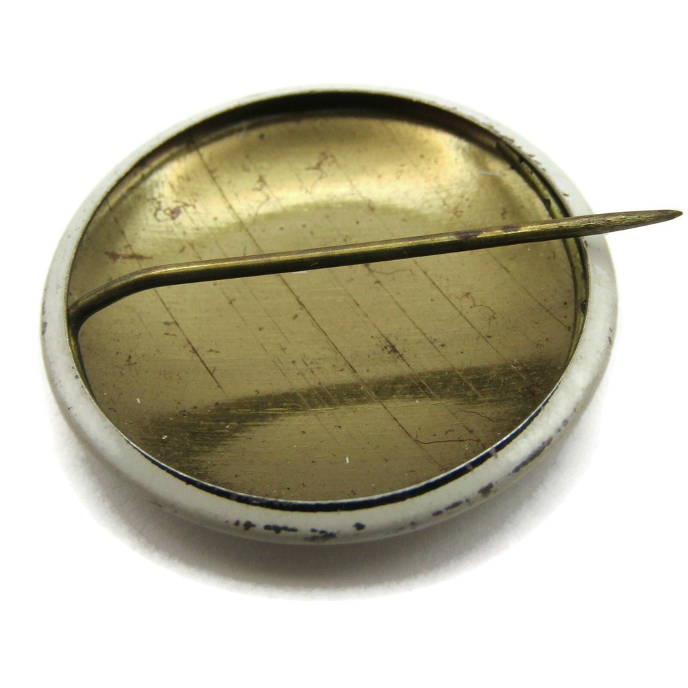 Bull Pin Button Vintage Black & White Great Design