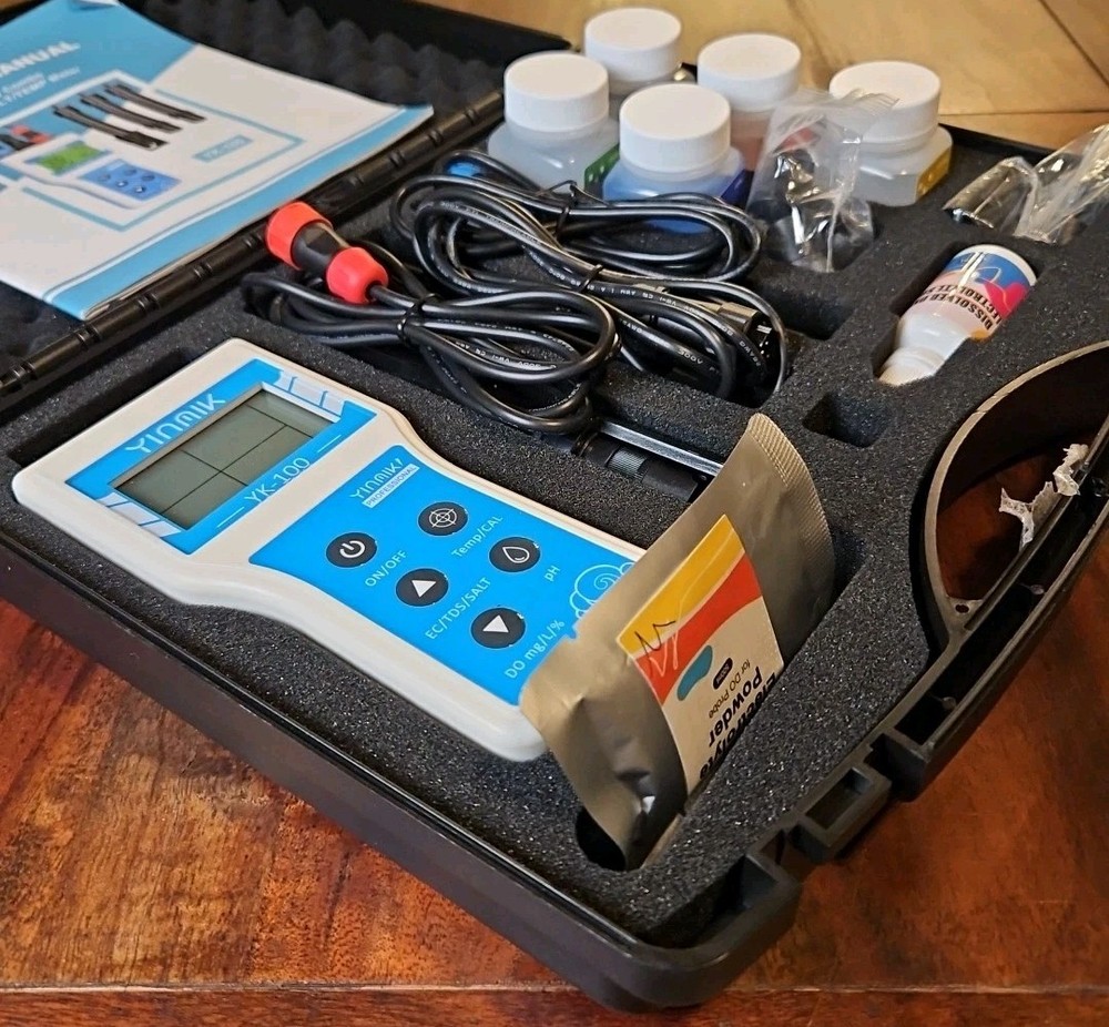 Handheld Dissolved Oxygen Meter, Smart DO Meter with Salinity and Altitude Co...