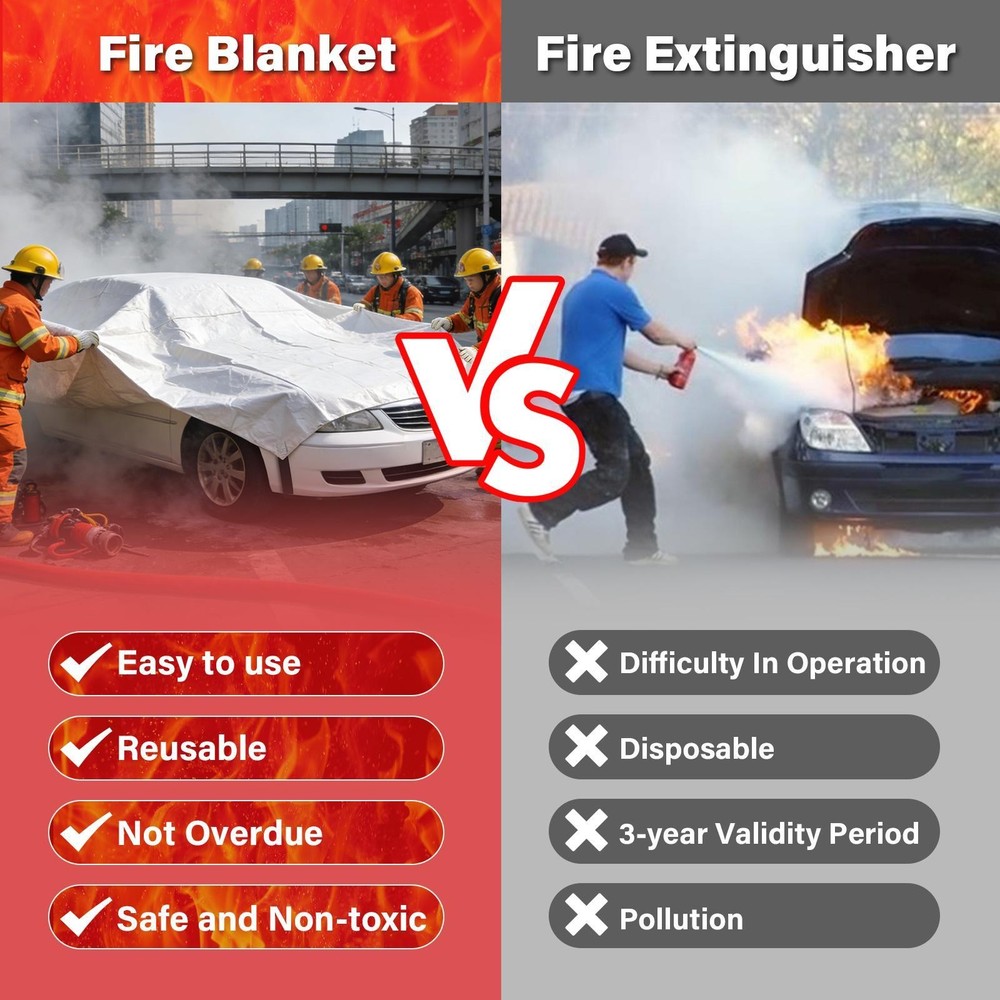Car Emergency Fire Suppression Blankets Fireproof Blanket Fire Retardant Blanket