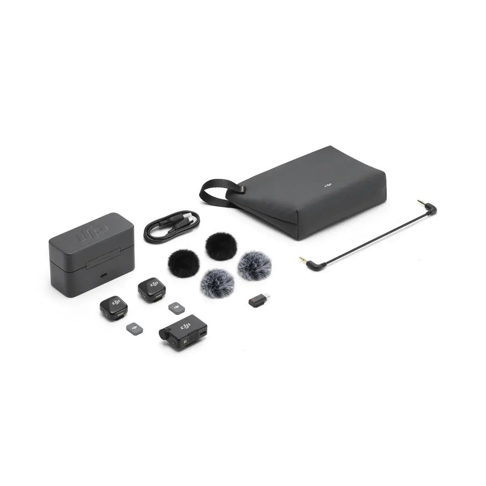 DJI Mic Mini Wireless Lavalier Microphone System 400M 2TX+1RX+Charging Case
