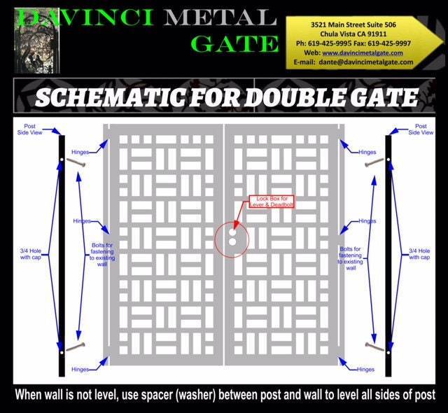 Privacy gate for side courtyard | Steel gate | Pedestrian iron gate