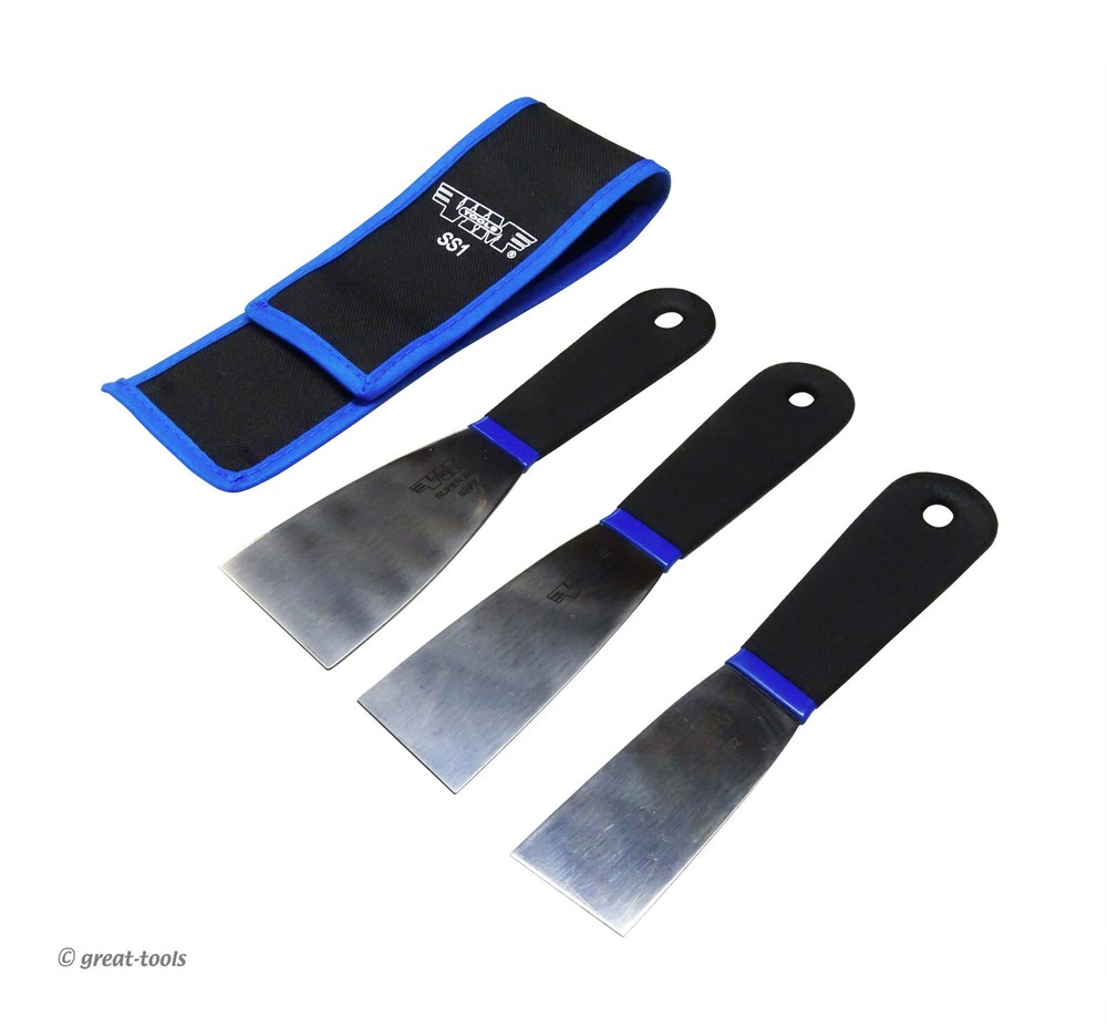 VIM TOOLS: Scraper Set – stainless steel, putty knife, slim handle, hand tool
