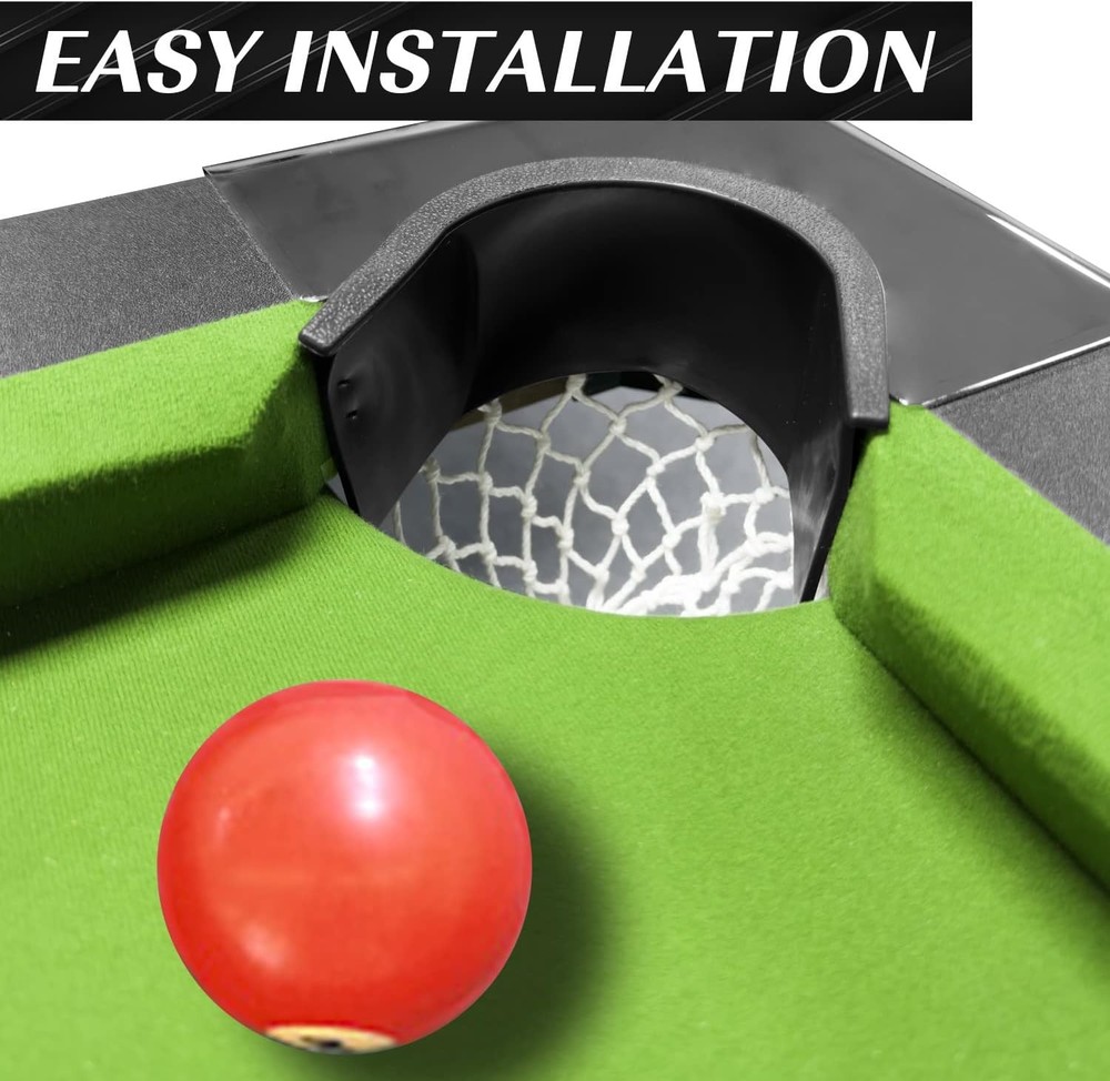 Pool Table Pocket Liners 6 Pc Billiards 6 Pc, Black