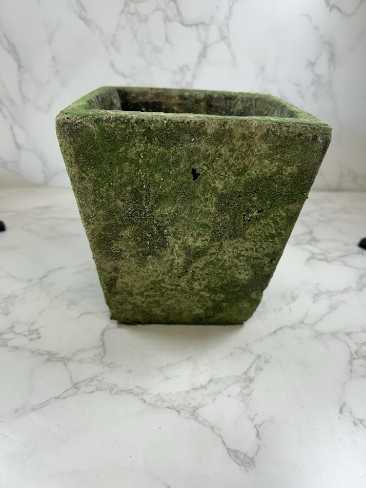 Square Mossed Stoneware Pottery Planter Flower Pot