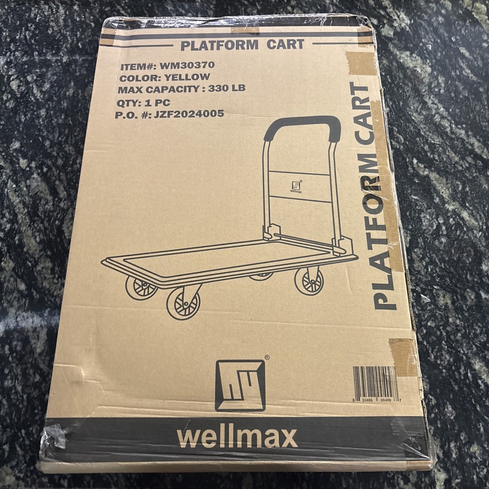 Wellmax Push Cart Dolly, Moving Platform, Foldable for Easy storage
