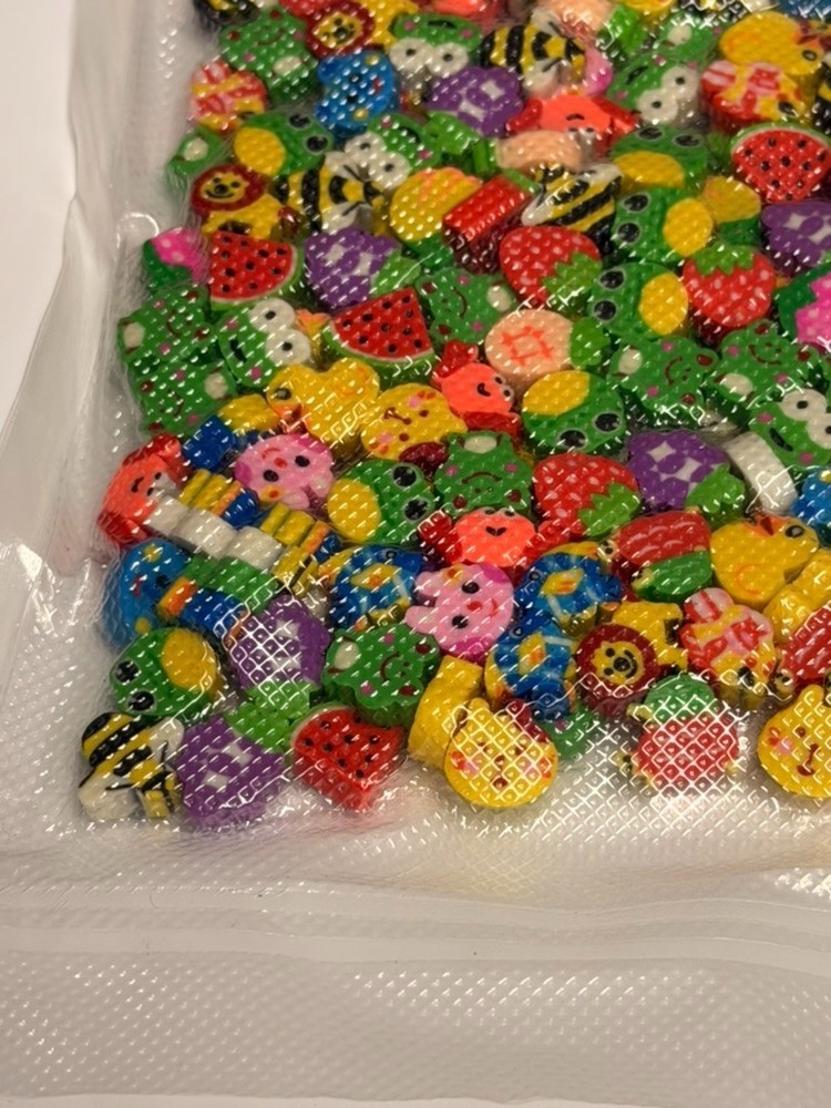 300 PCS Mini Animal Fruit Erasers, Bulk Tiny Novelty Pencil Erasers Assortment