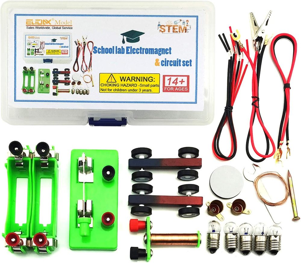 DIY Physics Experiment Model Kit Electromagnetic Materials Electromagnet and Bas