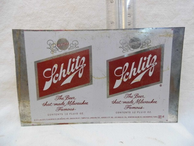 SCHLITZ 1973 UNROLLED BEER SHEET/BODY BLANK~SCHLITZ 8 CITIES
