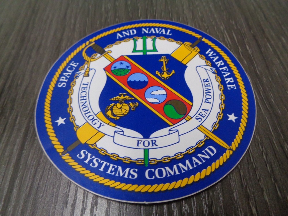 US NAVY STICKER / DECAL SPACE AND NAVAL WAREWARE SYSTEMS COMMAND