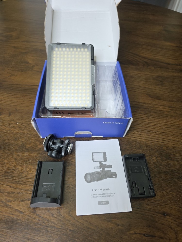 Precision Design Digital Camera Camcorder LED Video Light LE-168A