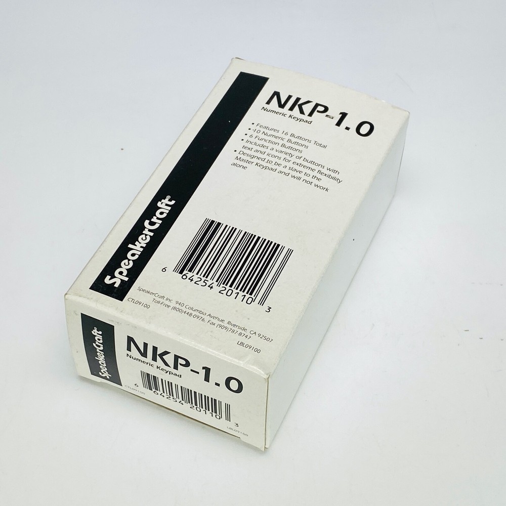 SpeakerCraft Numeric Keypad NKP-1.0 - NEW