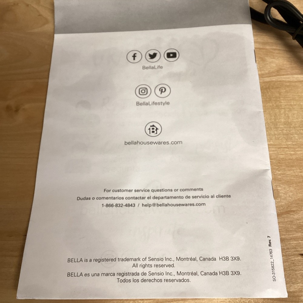 Bella 3 Cup Mini Food Chopper Processor Chop Purée Black