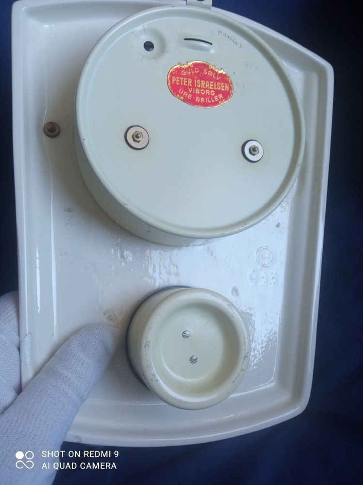 Vintage Kitchen Junghans Wall Clock German Ceramic Mechanical Clock RARE