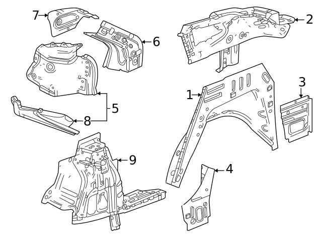 Genuine GM Tail Light Pocket 42881238