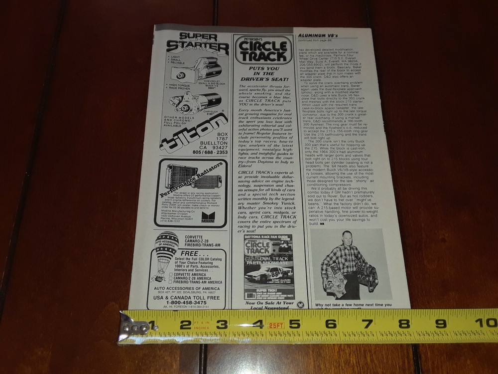 OLDSMOBILE / BUICK 215 ALUMINUM ENGINE ORIGINAL 1985 ARTICLE