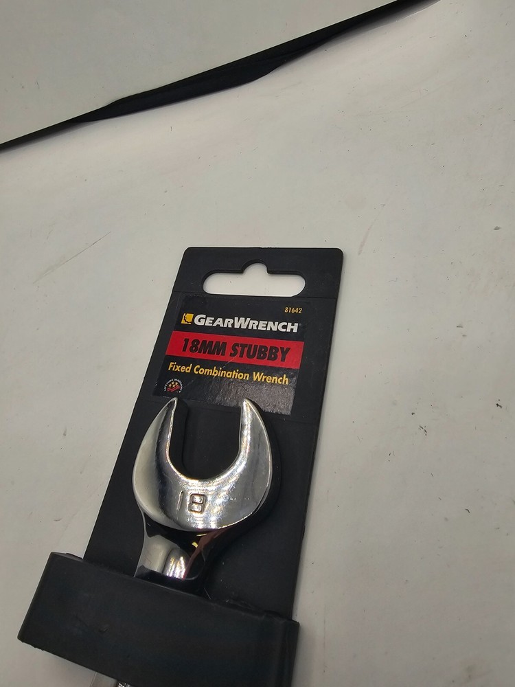 GearWrench 81642 Fixed Combination Wrench 18mm Stubby