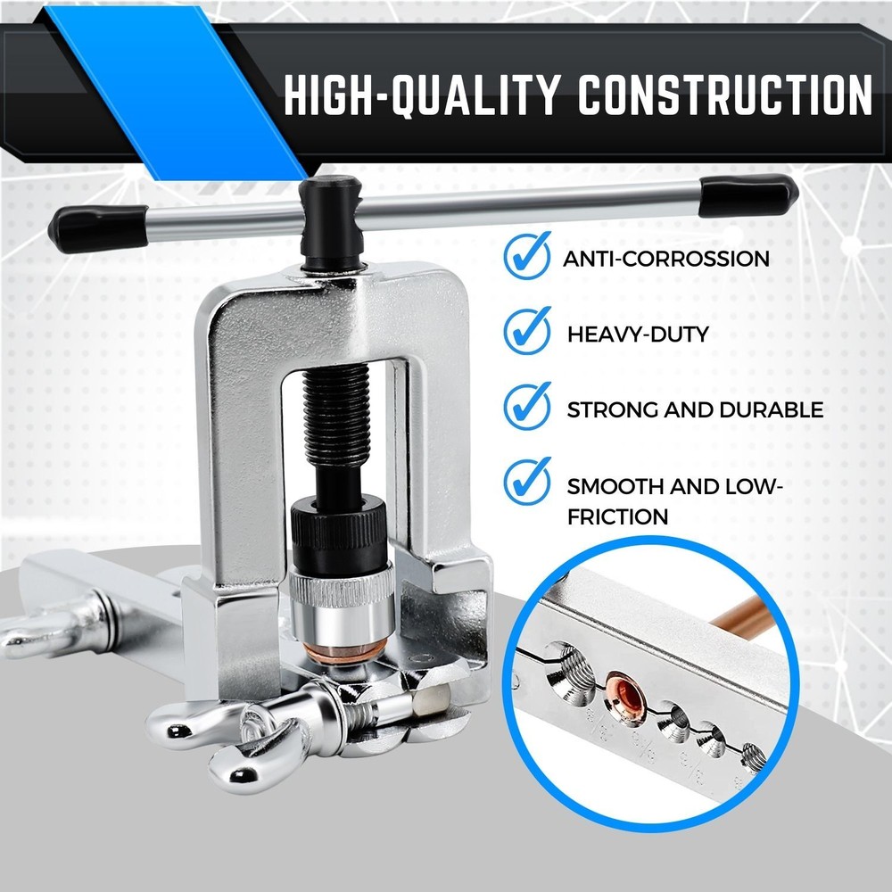 45 Degree Traditional Extrusion Type Flaring & Swaging Tool Kit W/ Carrying Case
