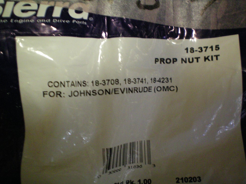 SIERRA #18-3715 PROP NUT KIT, FREE FREIGHT