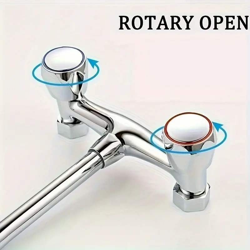 2pcs Red Blue Plastic Faucet Handles