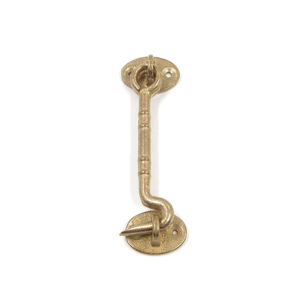 4 Inch Solid Antique Brass Privacy Hook Eye Latch Window Cabinet Gate Lock