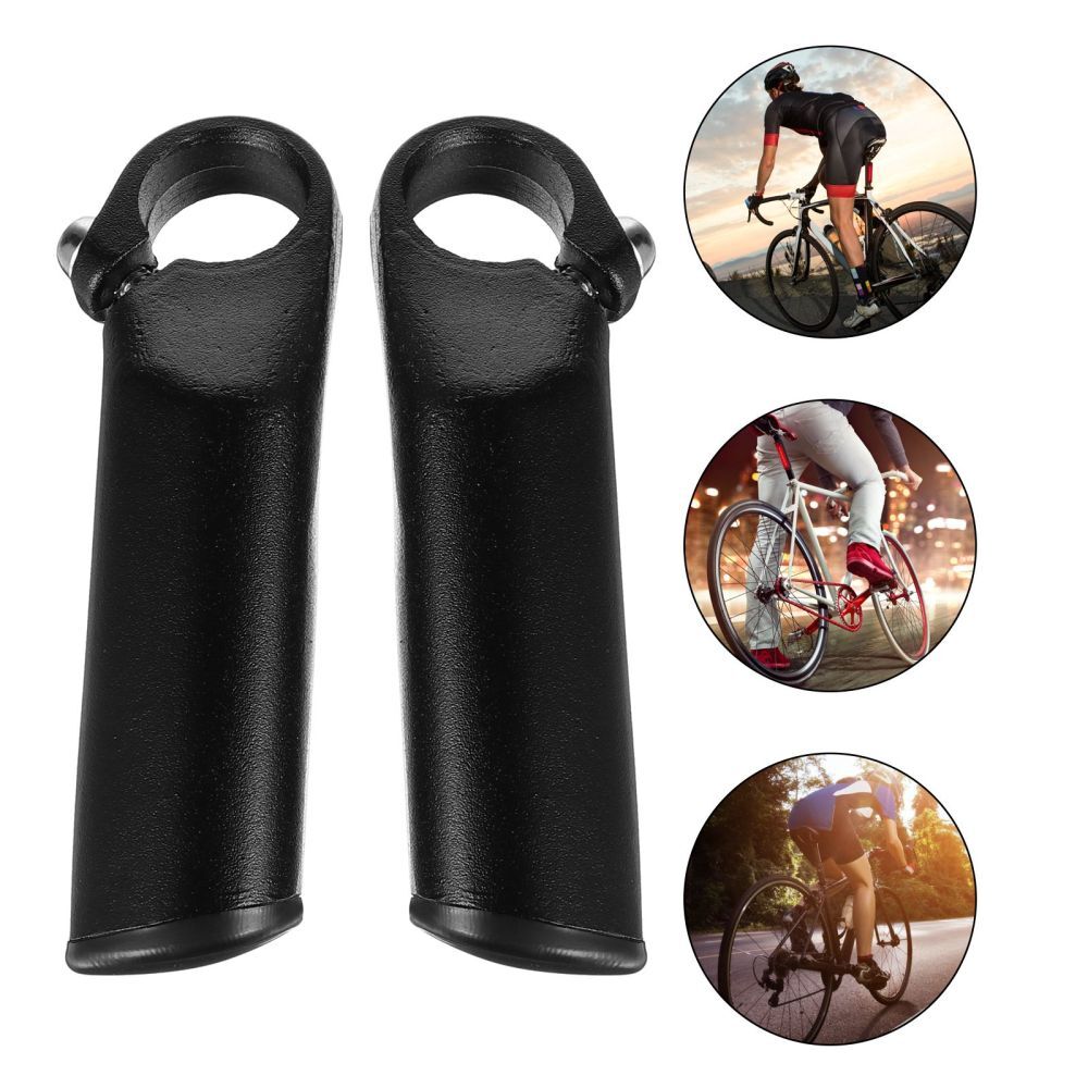 1 Pair Durable Handlebar Aluminum Alloy Auxiliary Handlebar (Black)