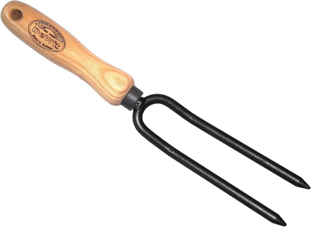 2 Prong Weeding Fork with Short Handle