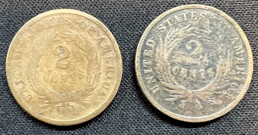 1864 & 1865 Two Cent Piece