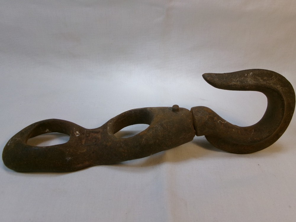 Antique Double Eye Swivel Barn Trolley Hook 57