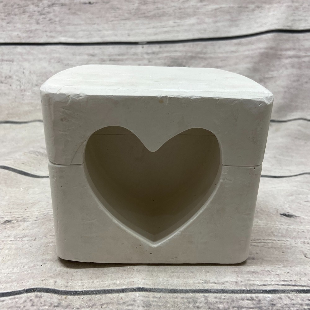 Unbranded Ceramic Casting Mold Heart Shaped Bowl With Lid