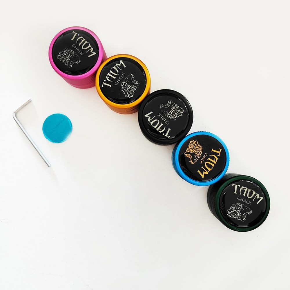 TAOM Pool Chalk Holder Round Shaped Practical Tool Billiards Accessories