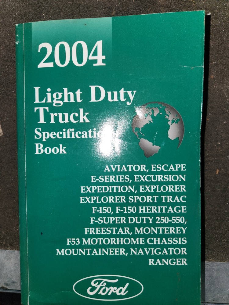 2004 Ford Truck Service Specification Book Manual