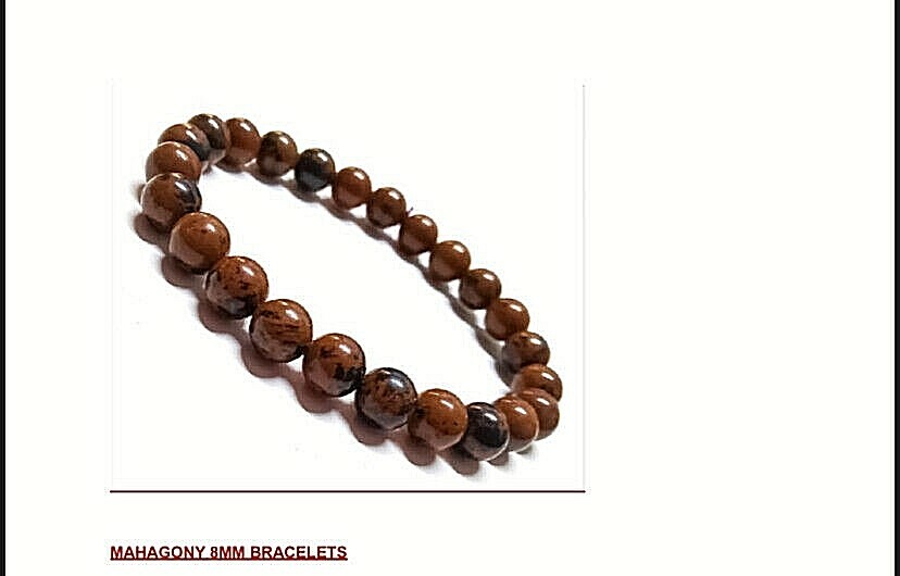 MAHAGONY 8MM BRACELETS