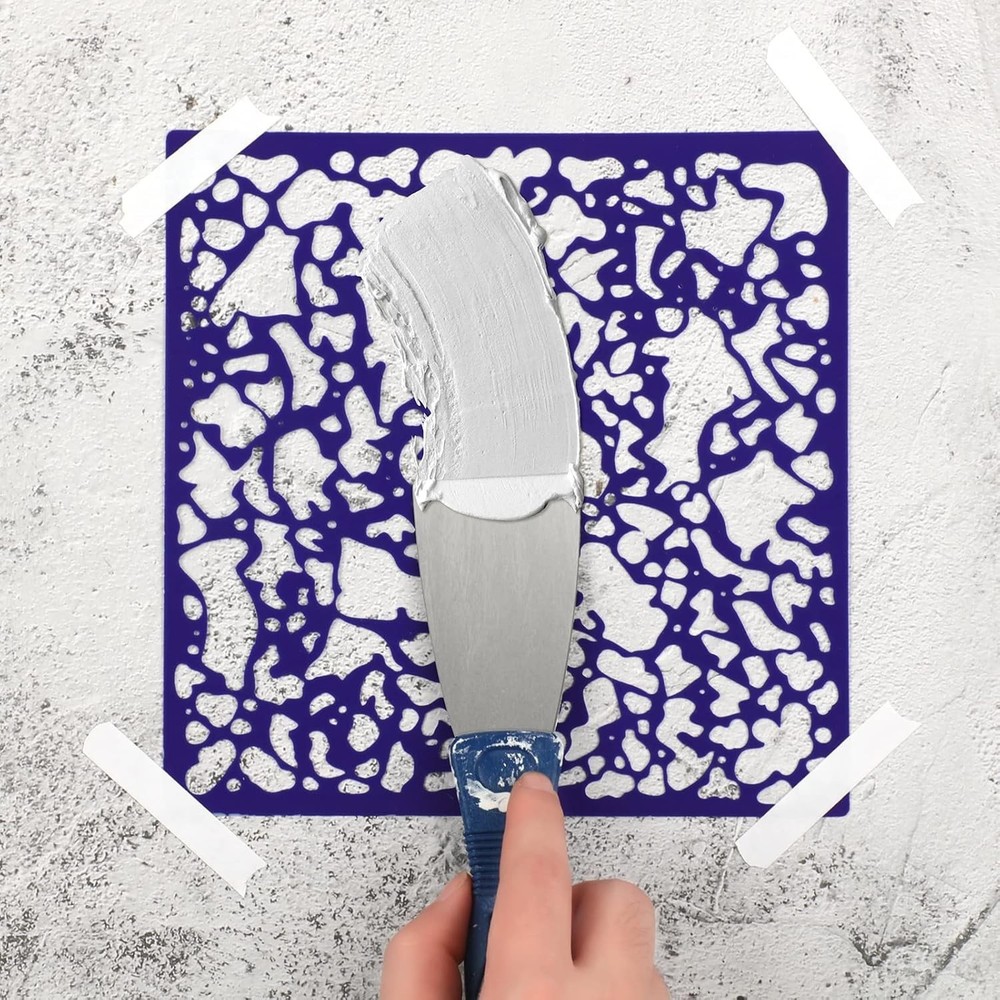 Versatile 8x8 Knockdown Texture Spray Stencils – Easy Wall Refinishing
