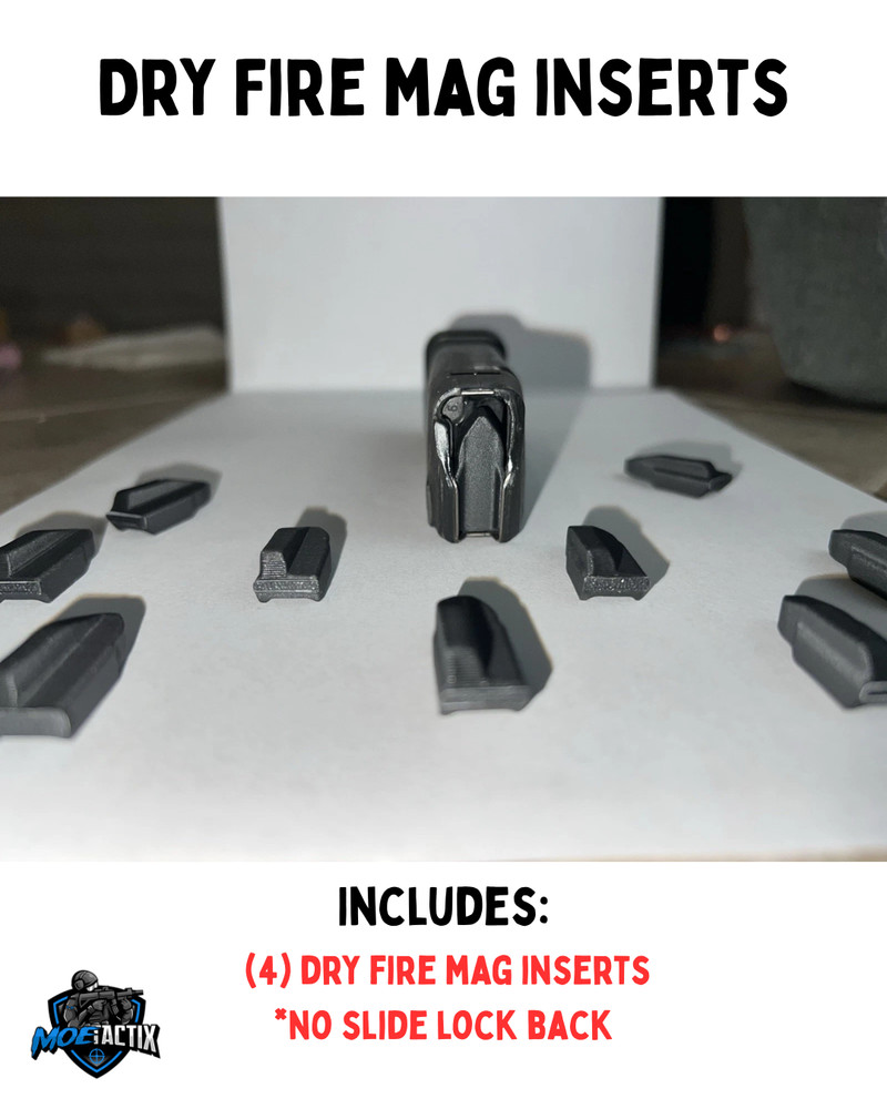 Dry Fire Magazine Insert 4-Pack | Prevents Slide Lock | USPSA Empty Start (9mm)