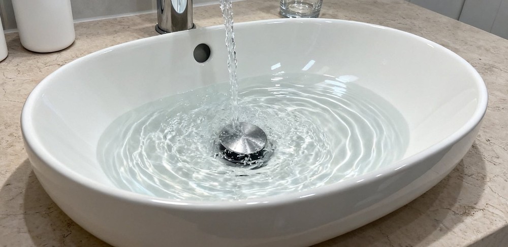 Mainstays Satin Nickel Push Pop-Up Drain Overflow