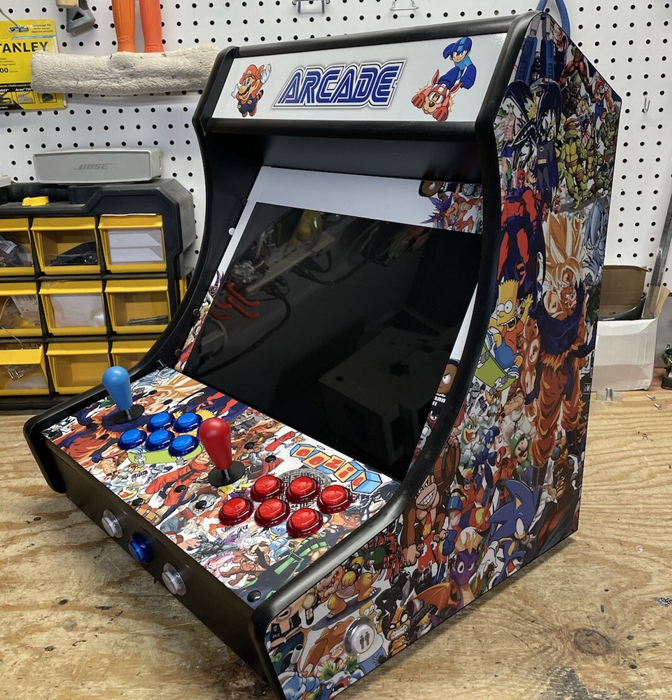 White Multicade Tabletop Bartop Arcade Cabinet Raspberry Pi 4 Build