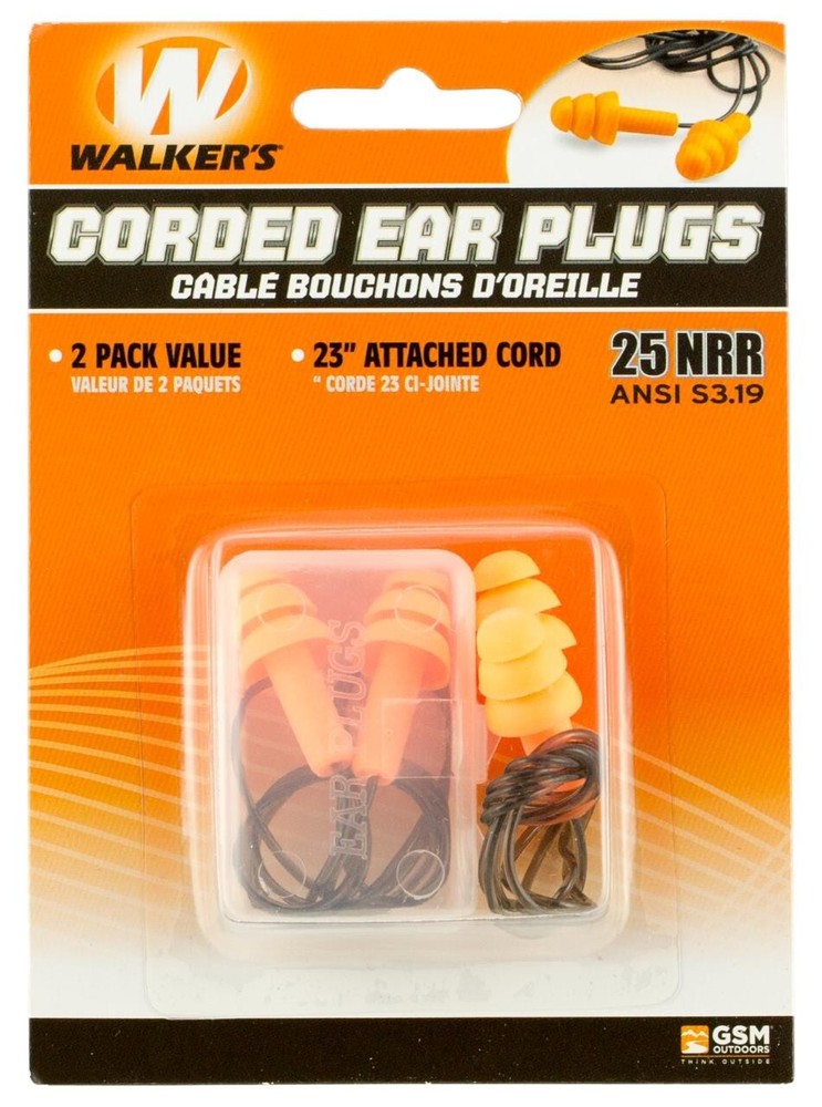 Walker's Corded Plugs 2 Pack