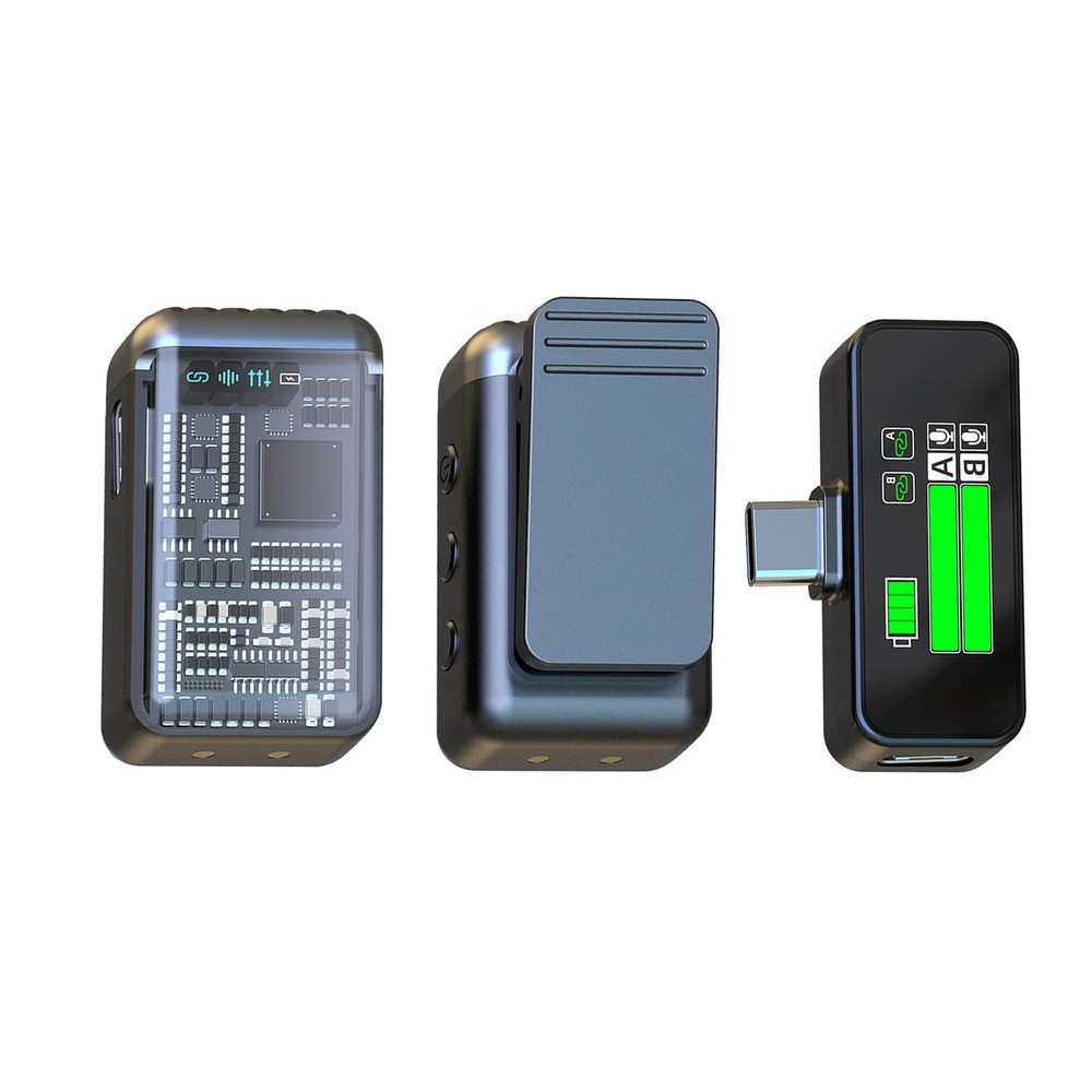 Wireless Lavalier Microphones for iPhone, iPad, Android, Camera, USB-C Microphon