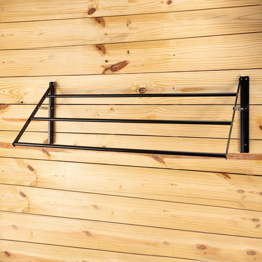 Easy-Up Tiered Mountable Collapsible Blanket/Pad Rack | Keeps Tack Organized