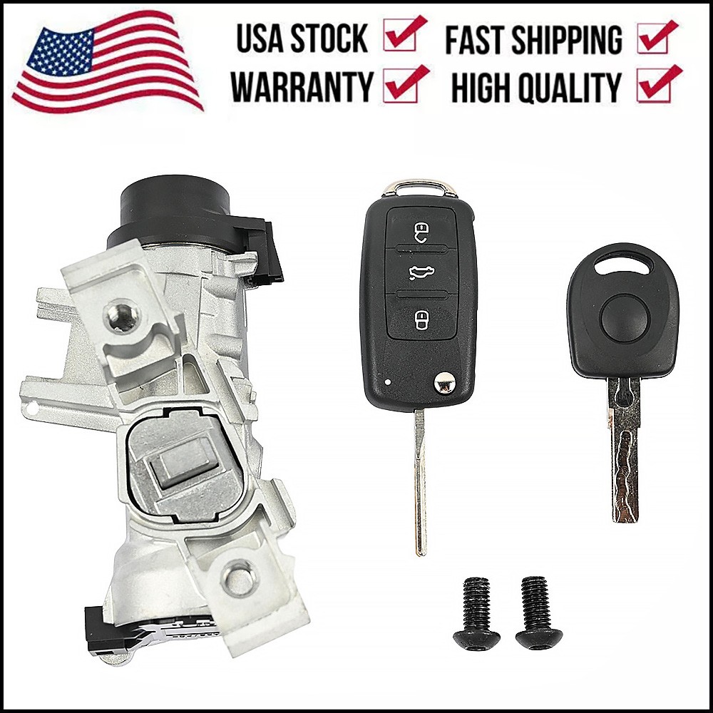 Ignition Switch Lock Assembly For VW Jetta 12-19 W/REMOTE Control KEY SHELL