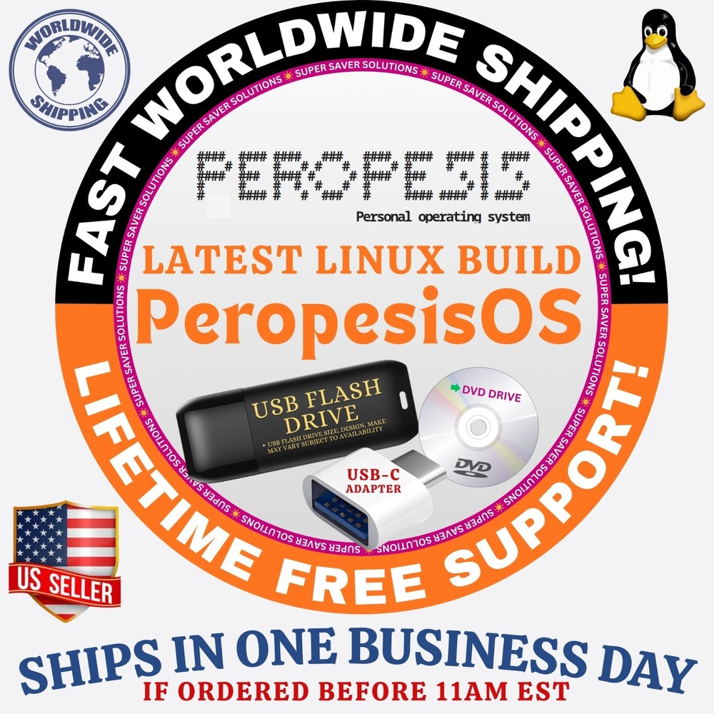 PEROPESIS LINUX OS | LATEST BUILD ISO | DVD, USB + COMBOS | FAST SHIPPING