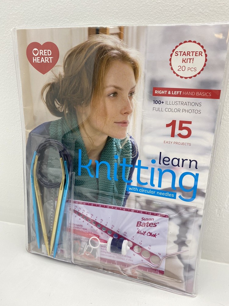 Red Heart 20 Piece Learn Knitting Starter Set