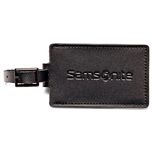 Samsonite® ID Tags, Leather, Black, Pack Of 2