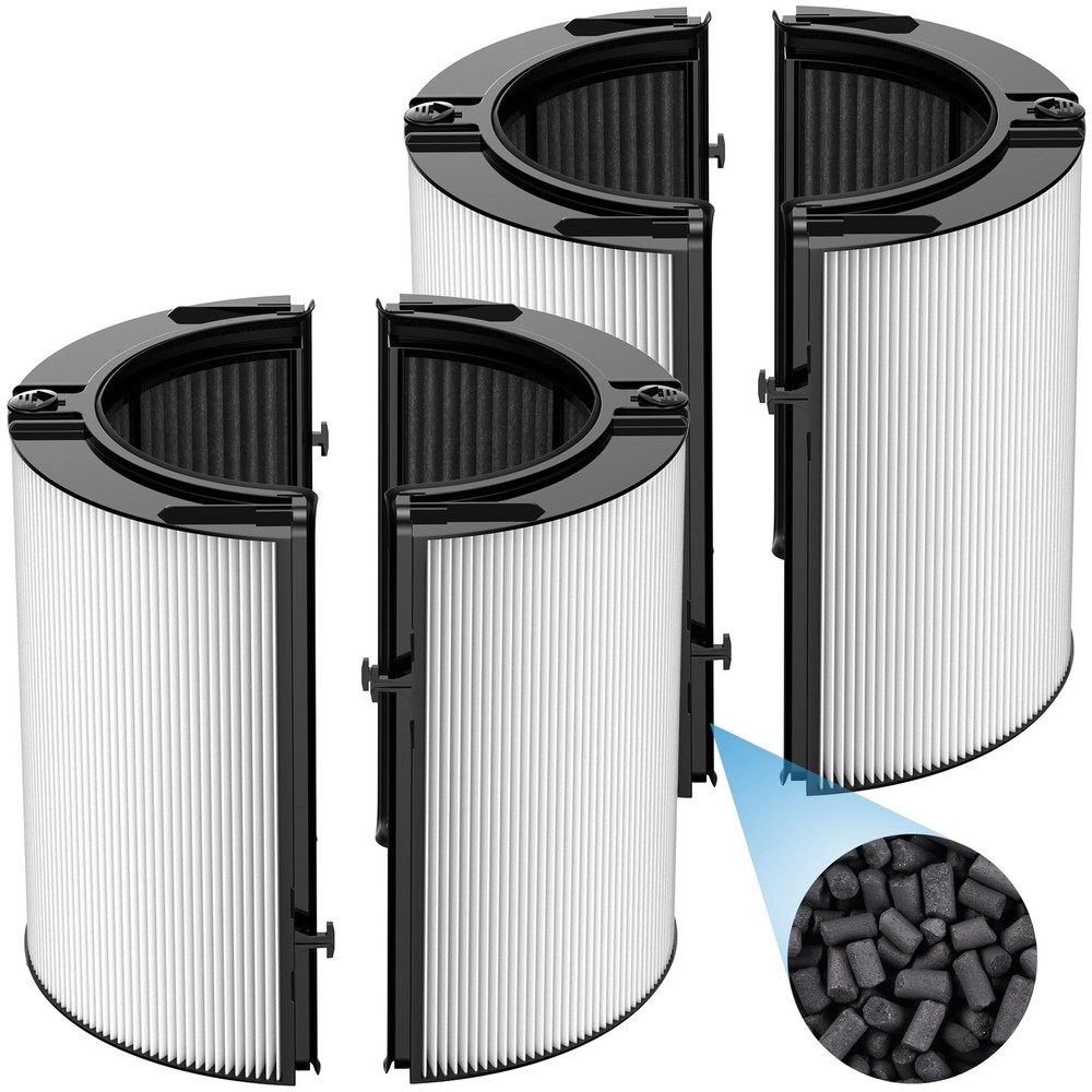 2 Pack Combi 360°Glass HEPA+Activated Carbon Filter For Dyson HP1 HP2 TP09