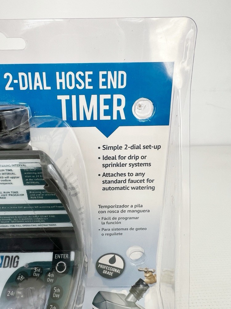 DIG 2 Dial Hose End Timer Programmable Battery Operated B092A For Drip/Sprinkler