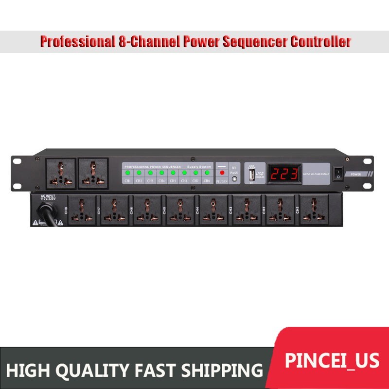 Intelligent Professional 8-CH Power Sequencer Controller Sequence Stage Manager