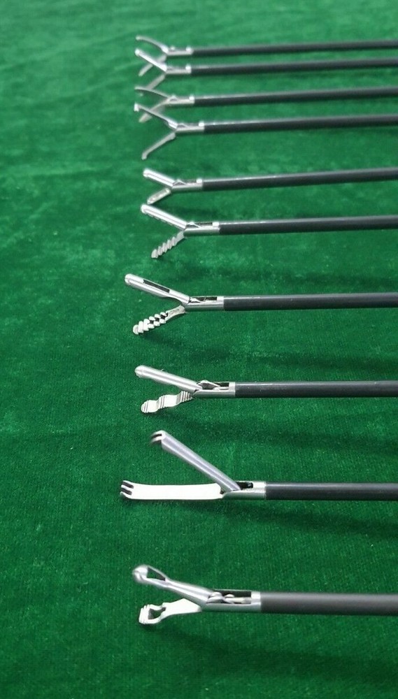 10pc Laparoscopic Grasping Forceps 5mmx330mm with Cable Reusable Instruments